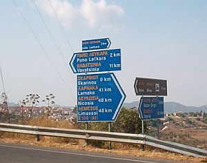 Road Sign Near Lefkara
